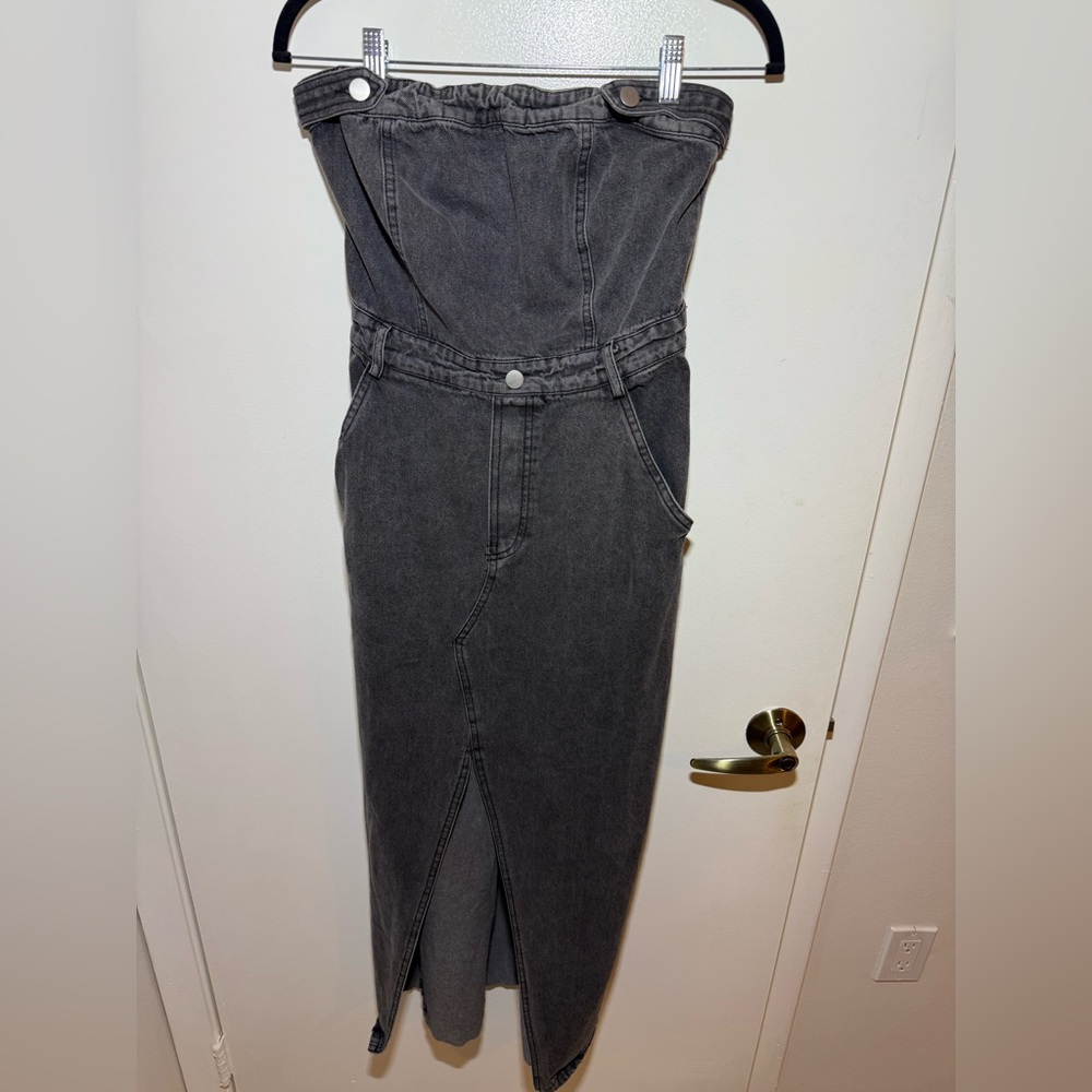Blue Blush Charcoal Denim Dress